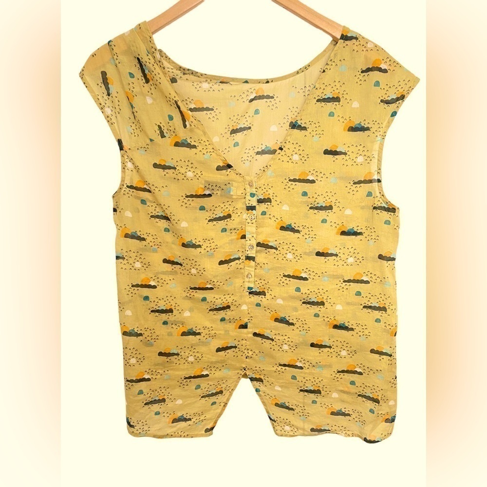 COTELAC Sleeveless Top l French Cotton Blouse 0791